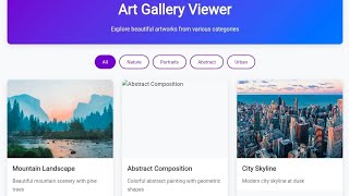 Responsive Image Gallery with Filtering & Lightbox in HTML CSS JavaScript | Animated Photo Gallery