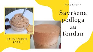 Keks krema | Podloga za fondan torte | Priprema torte za fondan