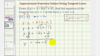 Ex: Use a Tangent Line to Approximate a Cube Root Function Value -- Chain Rule