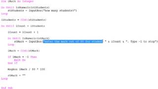 21. Introduction to Programming with VBA - Do Loops, a practical example