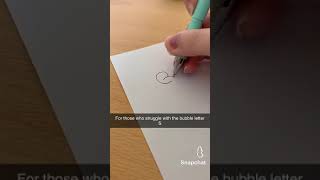 easiest way to draw an s in bubble writing