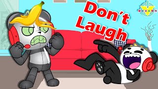 Try Not to Laugh Challenge with Combo Panda and Robo Combo!!!!