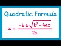 The Quadratic Formula - GCSE Higher Maths