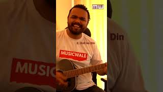Top 3 hindi Holi Songs on Guitar | Best holi songs | Musicwale #shorts