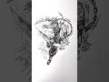 Speed drawing || Stickman to Anime drawing Transformation | #shorts #anime #viral