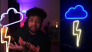 My First Time Having Neon Lights //  VagaryLight Neon Cloud \u0026 Lightning Bolt (Unboxing and Review)