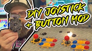 Easy 30 min DIY Joystick and Button Swap for Arcade1Up! NO Drilling, Soldering, Splicing required!