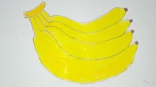 How to draw Banana | খুব সহজে কলা আঁকা শিখুন | Art |