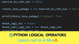 Master Python `not` Logical Operator in Just 5 Minutes! | by @dev_safia