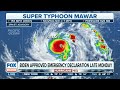 super typhoon mawar intensifying as it approaches guam will be equivalent to category 4 hurricane