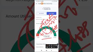 Amount Utilised | Trading balance breakup | Amount utilised in Angel one