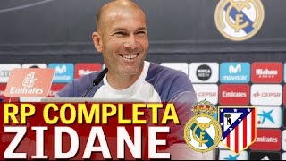 Real Madrid - Atlético de Madrid: RP completa de Zidane | Diario AS