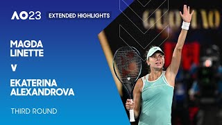 Magda Linette v Ekaterina Alexandrova Extended Highlights | Australian Open 2023 Third Round