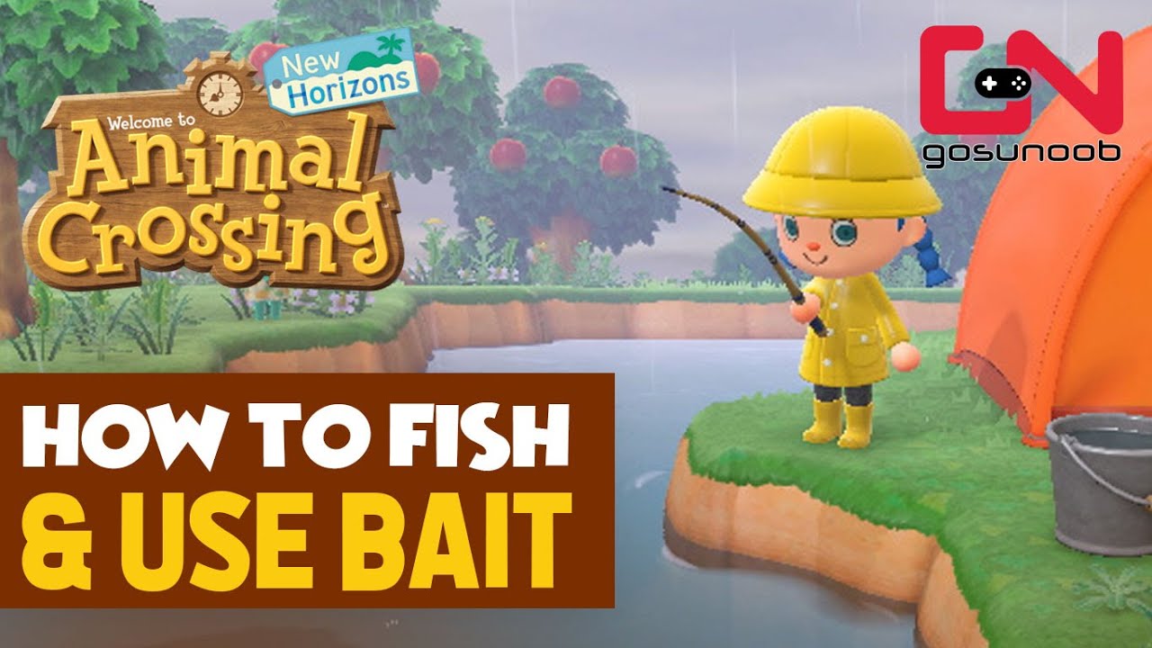 How To Fish And Use A Bait In Animal Crossing: New Horizons - YouTube