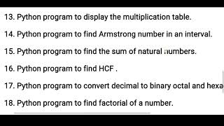 Python Practice Questions | Python Exercise | Python program list-1
