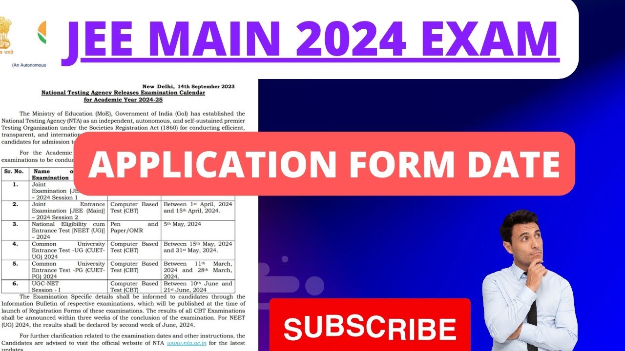 JEE-MAIN 2024 APPLICATION FORM KAB START HOGA UPDATE 🧐 #jeemain2024 # ...