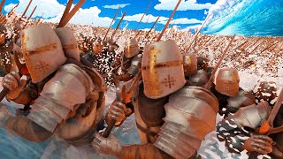 5,000,000 Crusader Knights Fight in TSUNAMI Flood! - Ultimate Epic Battle Simulator 2 UEBS 2