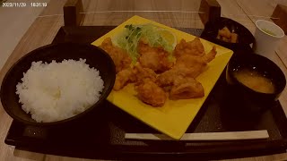 東名高速駒門PA唐揚げ定食870円