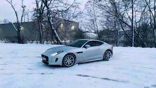 Jaguar F-Type S AWD winter DRIFT in snow