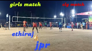 ethiraj vs jpr girls clg match interesting match  🔛🔥girls#young #blood#volly