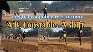 meghalaya police recruitment 2nd MLP battalion goeragre AB, constable , A shift ka,18, 01,2025