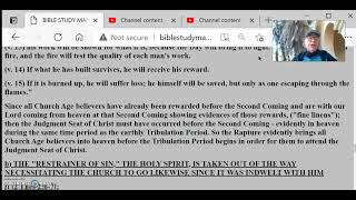 1 Thes 4 #15 Holy Spirit Restrainer Of Sin Believers Removed