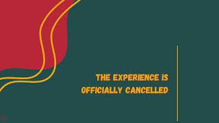 Tupikör - The experience is officially cancelled