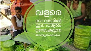 Fast Making of Banana Leaf Plates |വളരെ വേഗത്തിൽ വാഴ ഇല പാത്രം ഉണ്ടാക്കുന്ന കാഴ്ച..|Easy Making