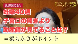 【助産師Q\u0026A】［妊娠40週］子宮口の開きより柔らかさがポイント@kimitsunakano