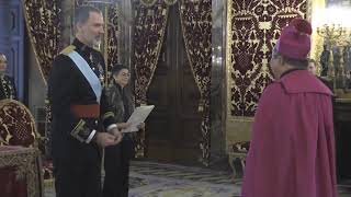 S.M. el Rey recibe las cartas credenciales del nuevo nuncio apostólico en España de la Santa Sede