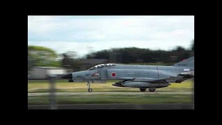 新田原基地　301SQ F-4EJ改ケロヨンファントム　セカンドミッション　アフターバナー離陸 2016 4/22　JASDF 航空自衛隊