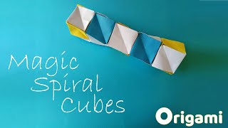 How To Make Origami Magic Spiral Cubes - Easy Paper DIY