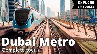 [4K] Dubai Metro complete tour | traveling in Dubai | public transport | Dubai attractions |