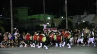 沖縄　エイサー　東青年会① 旧盆道じゅねー2011