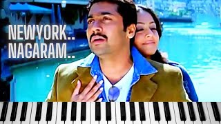 😊Newyork Nagaram Song Piano Cover💖| Piano Music😊| Newyork Nagaram HD song | Love Songs| Piano Notes