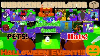 Unboxing Simulator: Halloween Event 2024!! Pets, Hats, Quests, Eggs, Gambling, and more!