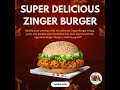 Motion Graphic Animated Video Of Zinger Burger Social Media Post | S.R.A DIGITAL CREATOR