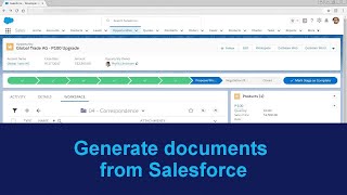 Generate documents from Salesforce | OpenText Exstream for Salesforce 16.3