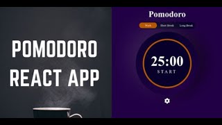 Pomodoro Timer app with React.js #react #timer