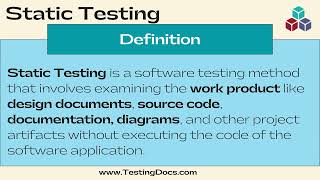 What is Static Testing?