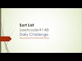 Sort List Leetcode 148 video | leetcode solution