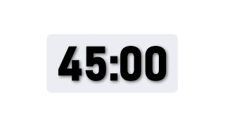 45 Minute Timer - Minimal Countdown Timer [Light Theme]