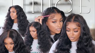 🔥WOW! THE BLURRED GLUELESS WIG EFFECT! UNICE BYE BYE KNOTS WIG INSTALL+ REVIEW WITH 7X5 CLOSURE