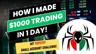 How This ONE Small Account Trading Strategy Made Me $1,000 in a Day!  #topsteptrader  #trading