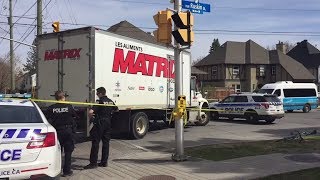 Cyclist in serious condition after being hit by delivery truck