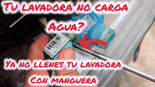 tu lavadora no carga agua?video de reparación de electrovalvulas de llenado