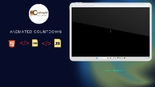 Animated countdown using html css and javascript