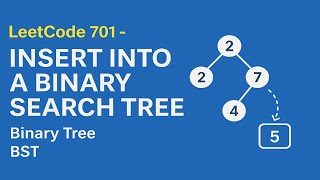 LeetCode 701 | Insert into a Binary Search Tree | BST Insertion Explained Recursively & Iteratively