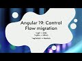 Angular Control Flow Migrating: *ngIf to @if, *ngFor to @for, *ngSwitch to @switch automatically