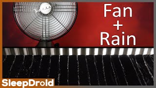 ► Fan and Rain Sounds for Sleeping, 10 hours of Fan White Noise and Rain on a Tin Roof in 4k